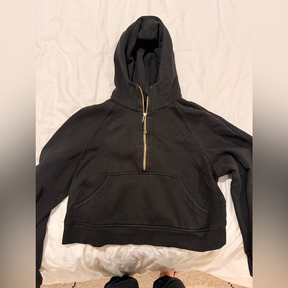 Lululemon Black Scuba Hoodie with Half-Zip